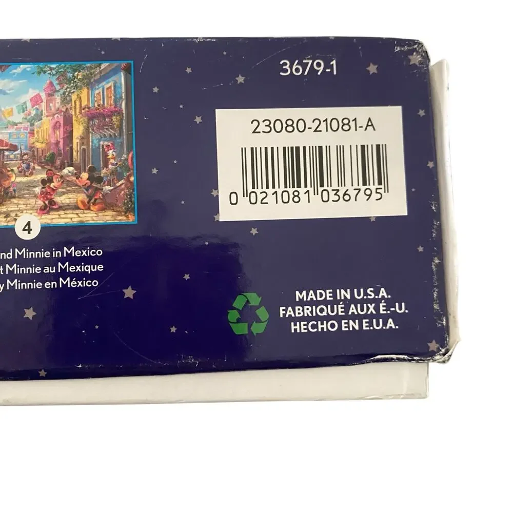 NIB Disney Collection Thomas Kinkade 4-in-1 Multipack World Travel Jigsaw Puzzle